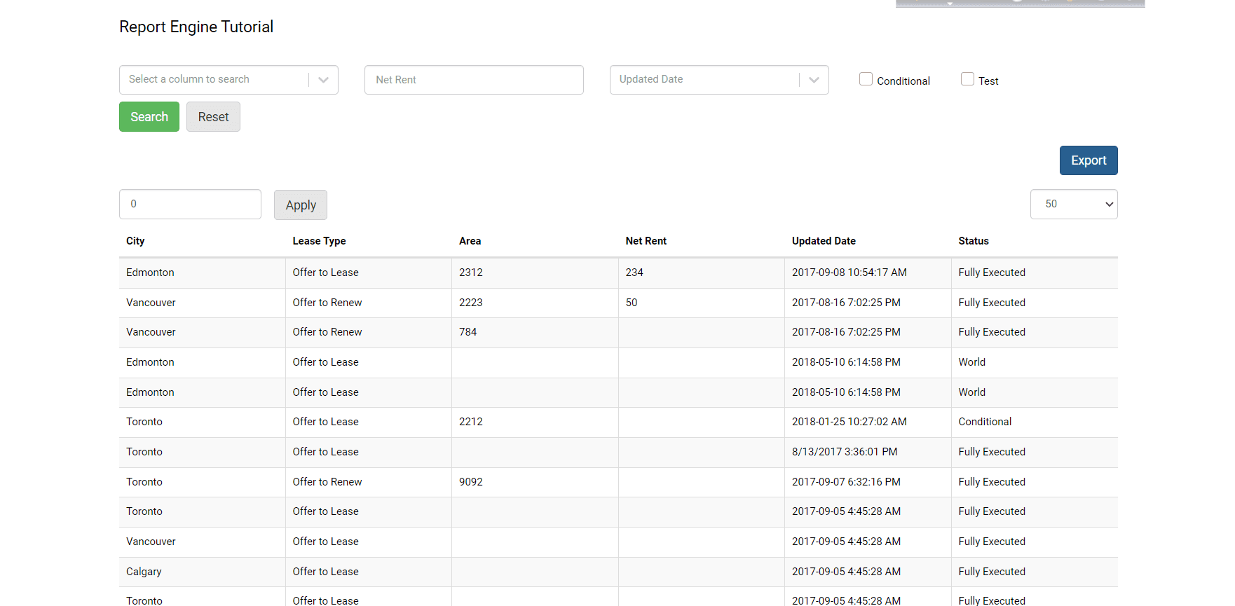 Report Engine - Renderer Extension